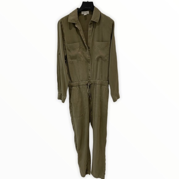 Bella Dahl Pants - Bella Dahl olive green jumpsuit size XS